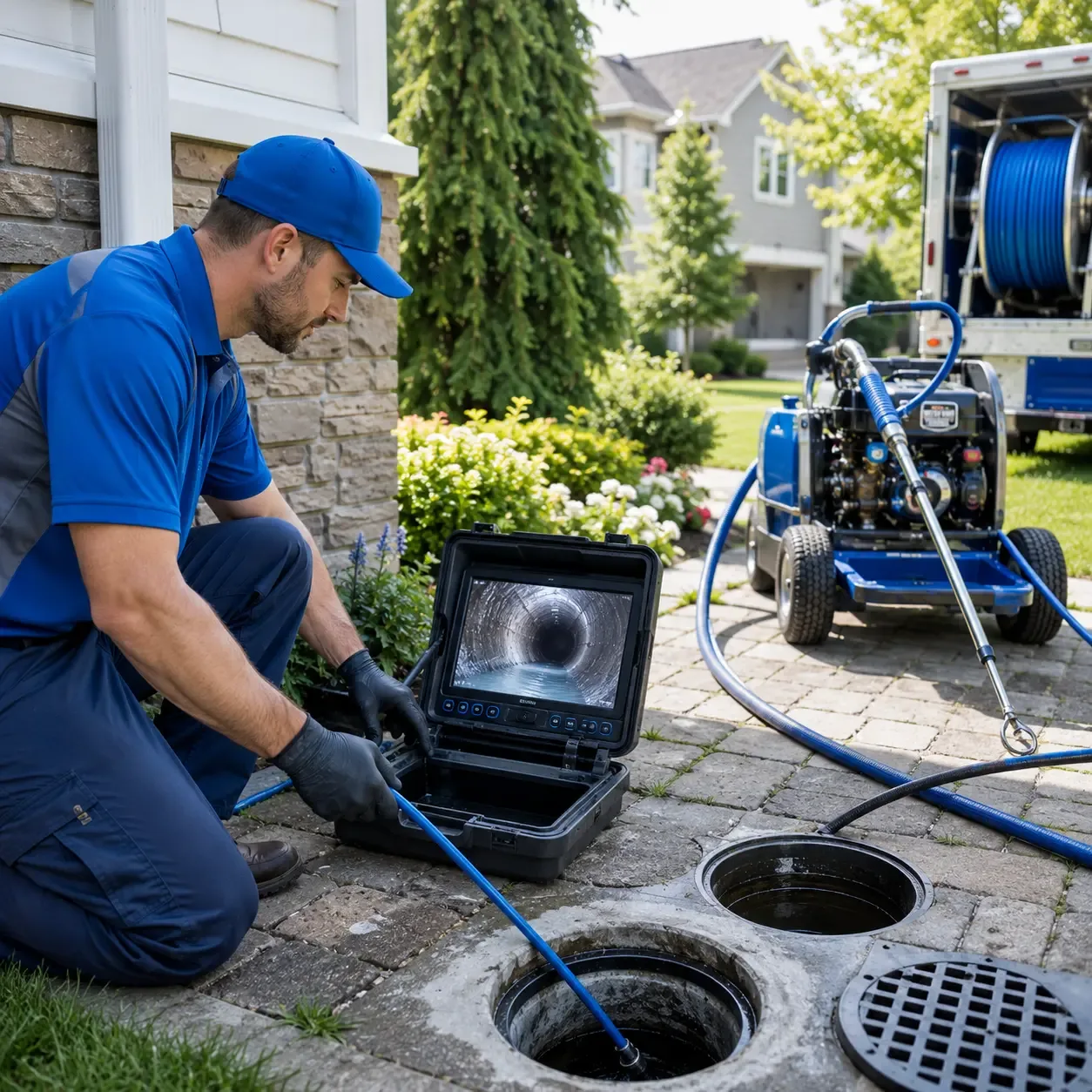 Outdoor drain cleaning professionals serving Chadwicks, NY